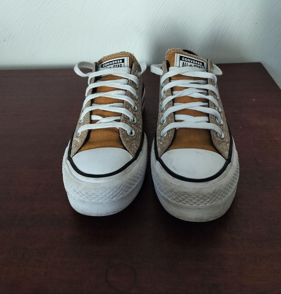 Converse All Star GOLD ✨ Sneakers Sz 6 - Picture 7 of 16